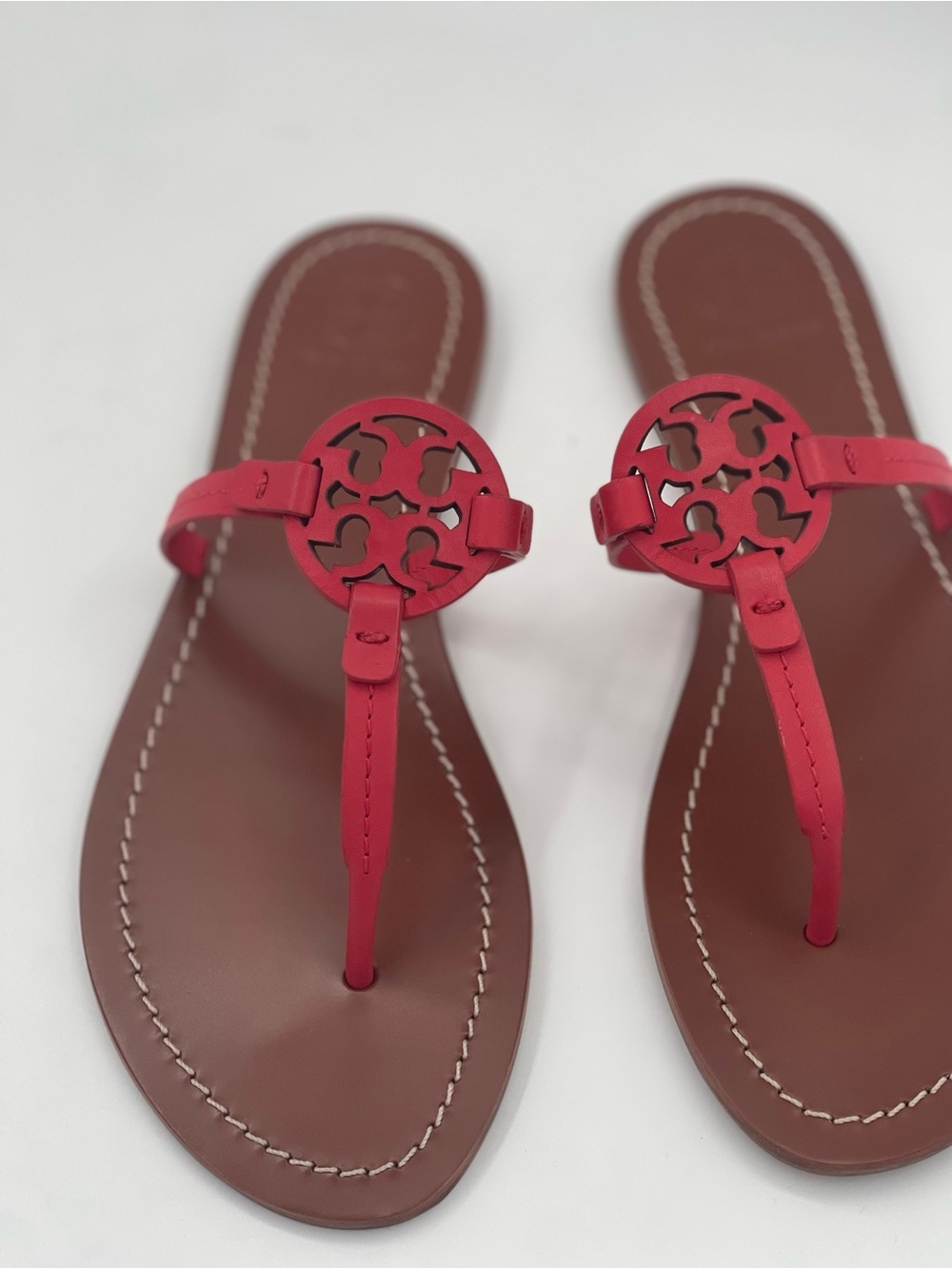 Tory Burch Pink Logo Thong Sandals